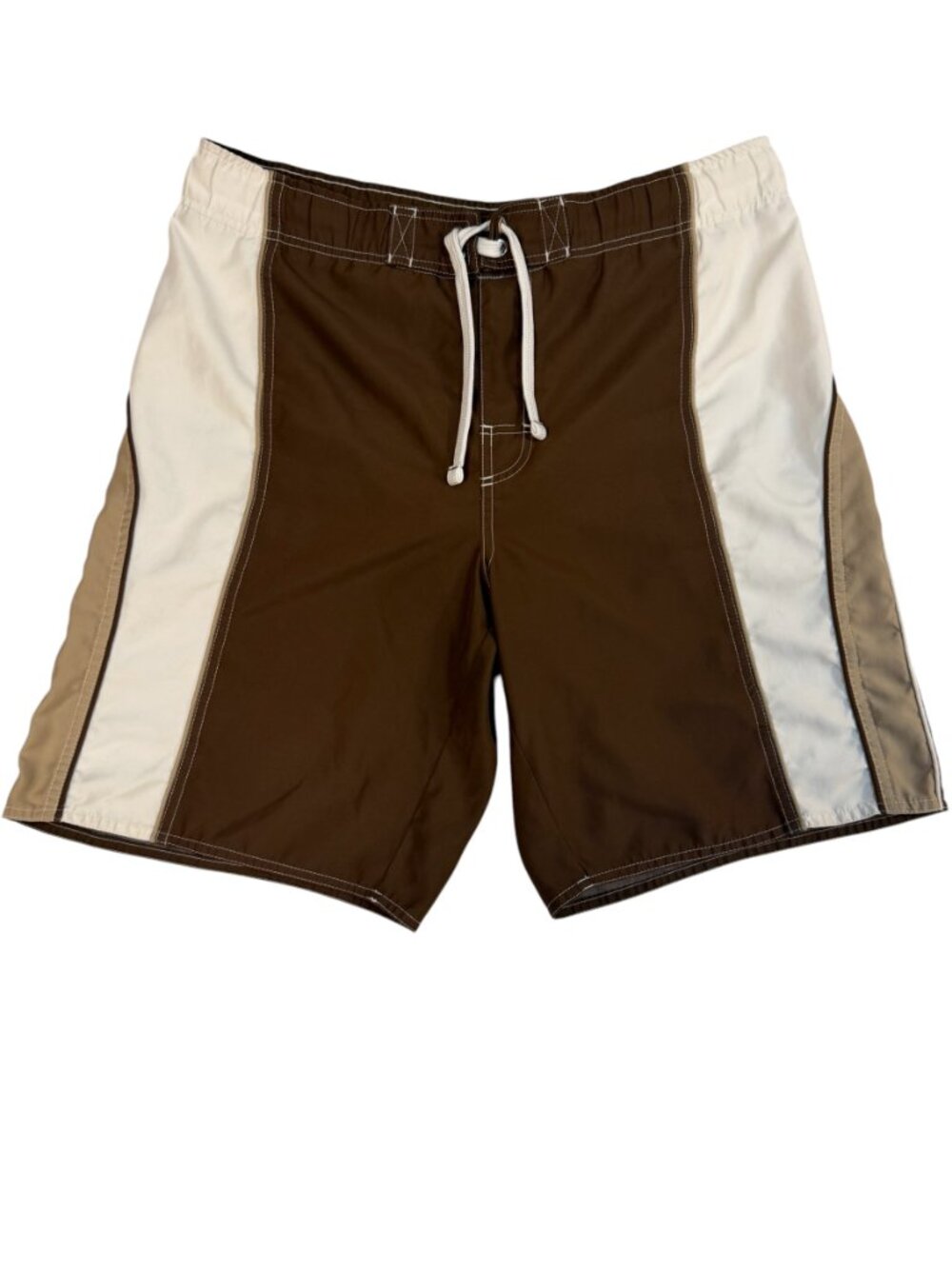No Boundaries Swim Trunks Men's M Brown Tan Mesh Lined